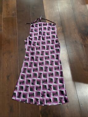 BP Pink and Black Dot Halter Top